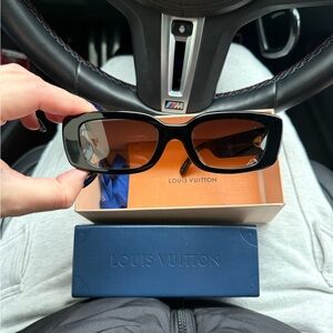 Louis Vuitton Black Rectangular Sunglasses